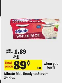 Meijer Minute Rice Ready to Serve offer