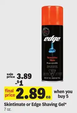 Meijer Skintimate or Edge Shaving Gel offer