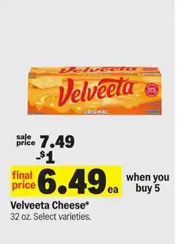Meijer Velveeta Cheese offer