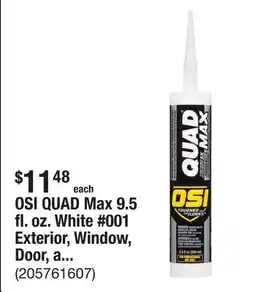 The Home Depot OSI QUAD Max 9.5 fl. oz. White #001 Exterior, Window, Door, and Siding Caulk Sealant offer