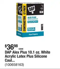 The Home Depot DAP Alex Plus 10.1 oz. White Acrylic Latex Plus Silicone Caulk (Contractor 12-Pack) offer