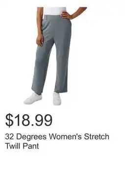 Costco 32 Degrees Women's Stretch Twill Pant offer