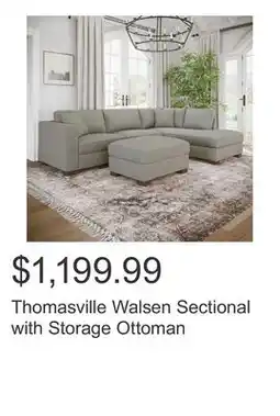 Costco Thomasville Walsen Sectional with Storage Ottoman offer