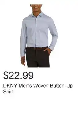 Costco DKNY Men's Woven Button-Up Shirt offer