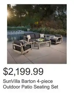Costco SunVilla Barton 4-piece Outdoor Patio Seating Set offer