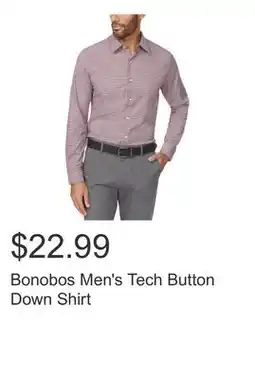 Costco Bonobos Men's Tech Button Down Shirt offer