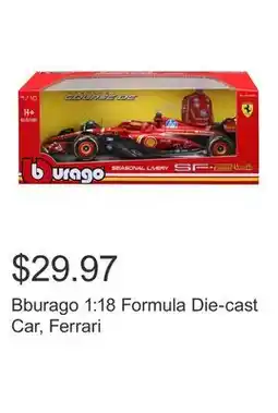 Costco Bburago 1:18 Formula Die-cast Car, Ferrari offer