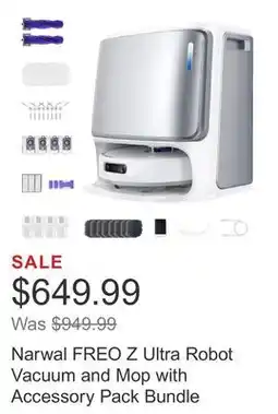 Costco Narwal FREO Z Ultra Robot Vacuum and Mop with Accessory Pack Bundle offer