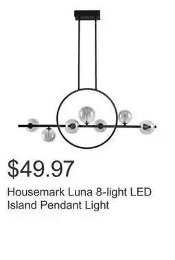 Costco Housemark Luna 8-light LED Island Pendant Light offer