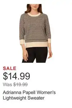 Costco Adrianna Papell Women's Lightweight Sweater offer
