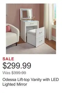 Costco Odessa Lift-top Vanity with LED Lighted Mirror offer