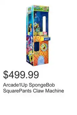 Costco Arcade1Up SpongeBob SquarePants Claw Machine offer