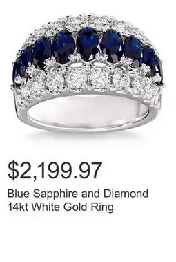 Costco Blue Sapphire and Diamond 14kt White Gold Ring offer