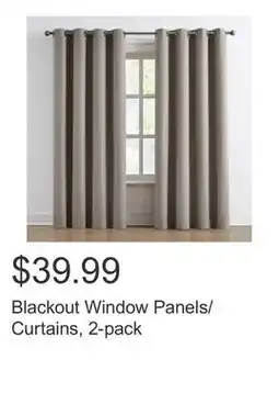 Costco Blackout Window Panels/Curtains, 2-pack offer