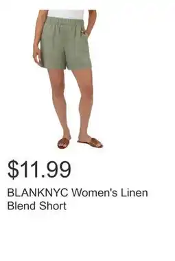 Costco BLANKNYC Women's Linen Blend Short offer