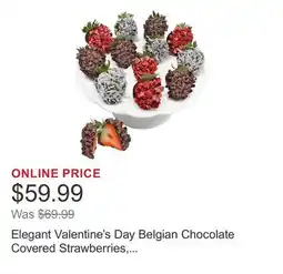 Costco Elegant Valentine's Day Belgian Chocolate Covered Strawberries, 12-count offer