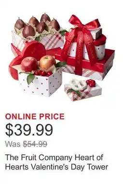 Costco The Fruit Company Heart of Hearts Valentine's Day Tower offer
