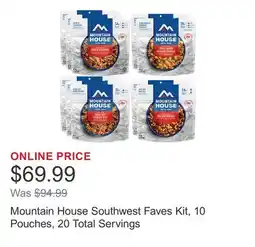 Costco Mountain House Southwest Faves Kit, 10 Pouches, 20 Total Servings offer