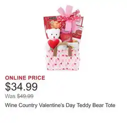 Costco Wine Country Valentine's Day Teddy Bear Tote offer