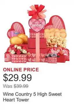 Costco Wine Country 5 High Sweet Heart Tower offer