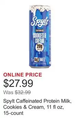 Costco Spylt Caffeinated Protein Milk, Cookies & Cream, 11 fl oz, 15-count offer