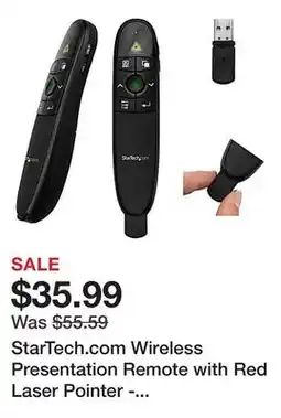 Office Depot StarTech.com Wireless Presentation Remote with Red Laser Pointer - 90 ft offer