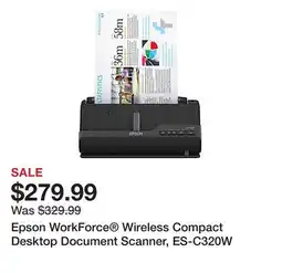 Office Depot Epson WorkForce Wireless Compact Desktop Document Scanner, ES-C320W offer
