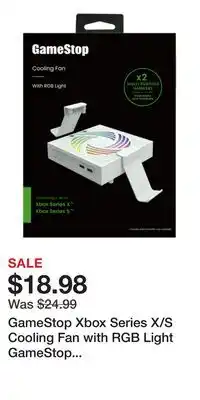 Game Stop GameStop Xbox Series X/S Cooling Fan with RGB Light GameStop Exclusive - White offer