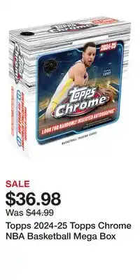 Game Stop Topps 2024-25 Topps Chrome NBA Basketball Mega Box offer