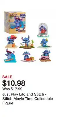 Game Stop Just Play Lilo and Stitch - Stitch Movie Time Collectible Figure offer