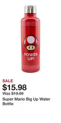Game Stop Super Mario Big Up Water Bottle offer