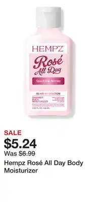 Ulta Beauty Hempz Rosé All Day Body Moisturizer offer