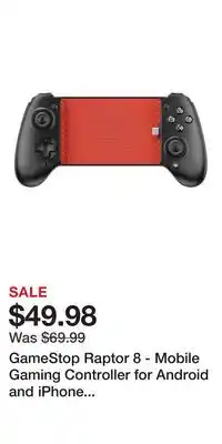 Game Stop GameStop Raptor 8 - Mobile Gaming Controller for Android and iPhone (USB-C) offer