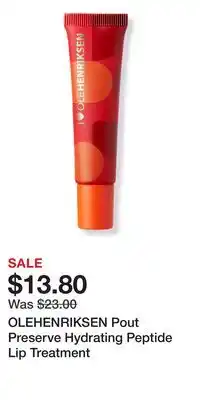 Ulta Beauty OLEHENRIKSEN Pout Preserve Hydrating Peptide Lip Treatment offer