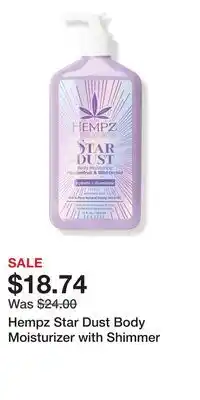 Ulta Beauty Hempz Star Dust Body Moisturizer with Shimmer offer