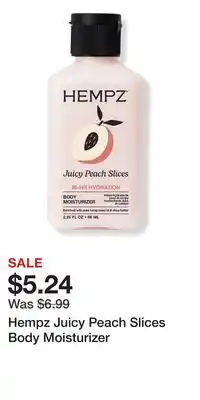 Ulta Beauty Hempz Juicy Peach Slices Body Moisturizer offer
