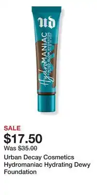 Ulta Beauty Urban Decay Cosmetics Hydromaniac Hydrating Dewy Foundation offer