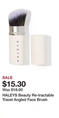 Ulta Beauty HALEYS Beauty Re-tractable Travel Angled Face Brush offer