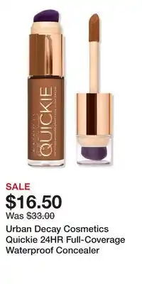 Ulta Beauty Urban Decay Cosmetics Quickie 24HR Full-Coverage Waterproof Concealer offer