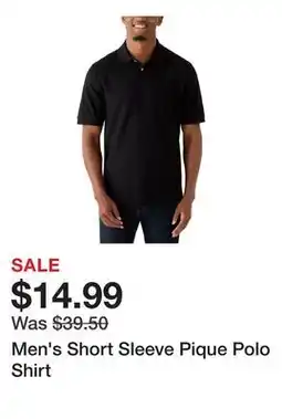 Belk Men's Short Sleeve Pique Polo Shirt offer
