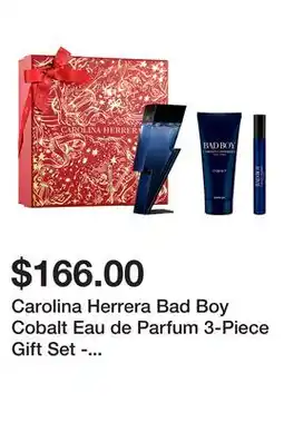 Belk Carolina Herrera Bad Boy Cobalt Eau de Parfum 3-Piece Gift Set - $221 Value! offer