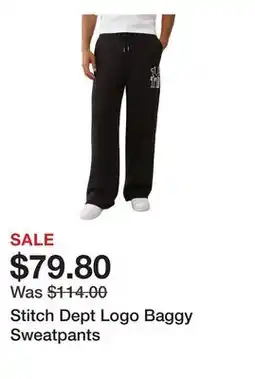 Belk Stitch Dept Logo Baggy Sweatpants offer