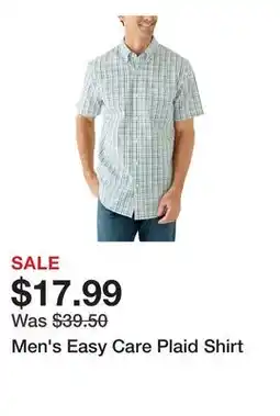 Belk Men's Easy Care Plaid Shirt offer