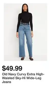 Old Navy Old Navy Curvy Extra High-Waisted Sky-Hi Wide-Leg Jeans offer