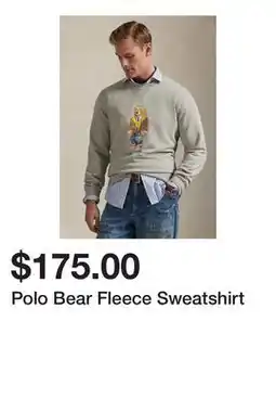 Belk Polo Bear Fleece Sweatshirt offer
