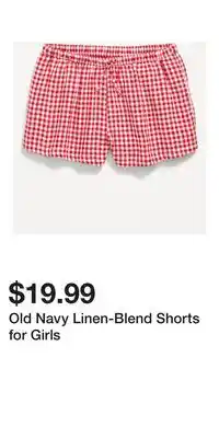 Old Navy Old Navy Linen-Blend Shorts for Girls offer