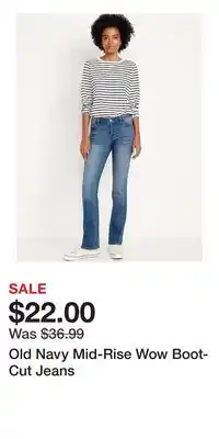 Old Navy Old Navy Mid-Rise Wow Boot-Cut Jeans offer