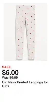 Old Navy Old Navy Printed Leggings for Girls offer