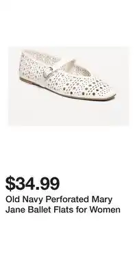 Old Navy Old Navy Perforated Mary Jane Ballet Flats for Women offer