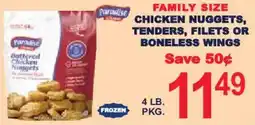 Market Basket Chicken nuggets, tenders, filets or boneless wings offer